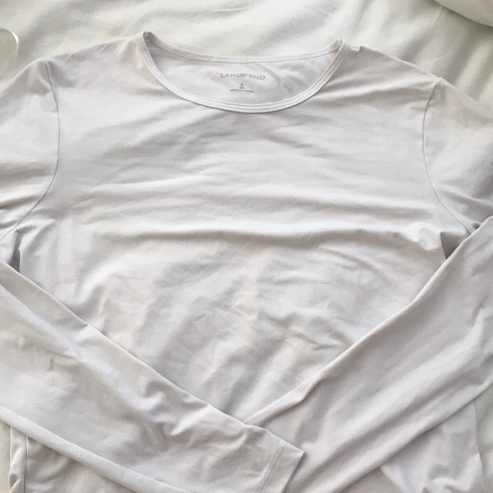 White swim top rash guard